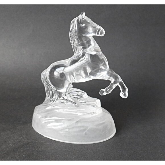 Vintage Cristal D'Arques France Lead Crystal Glass Horse Figurine Statue - Picture 1 of 5